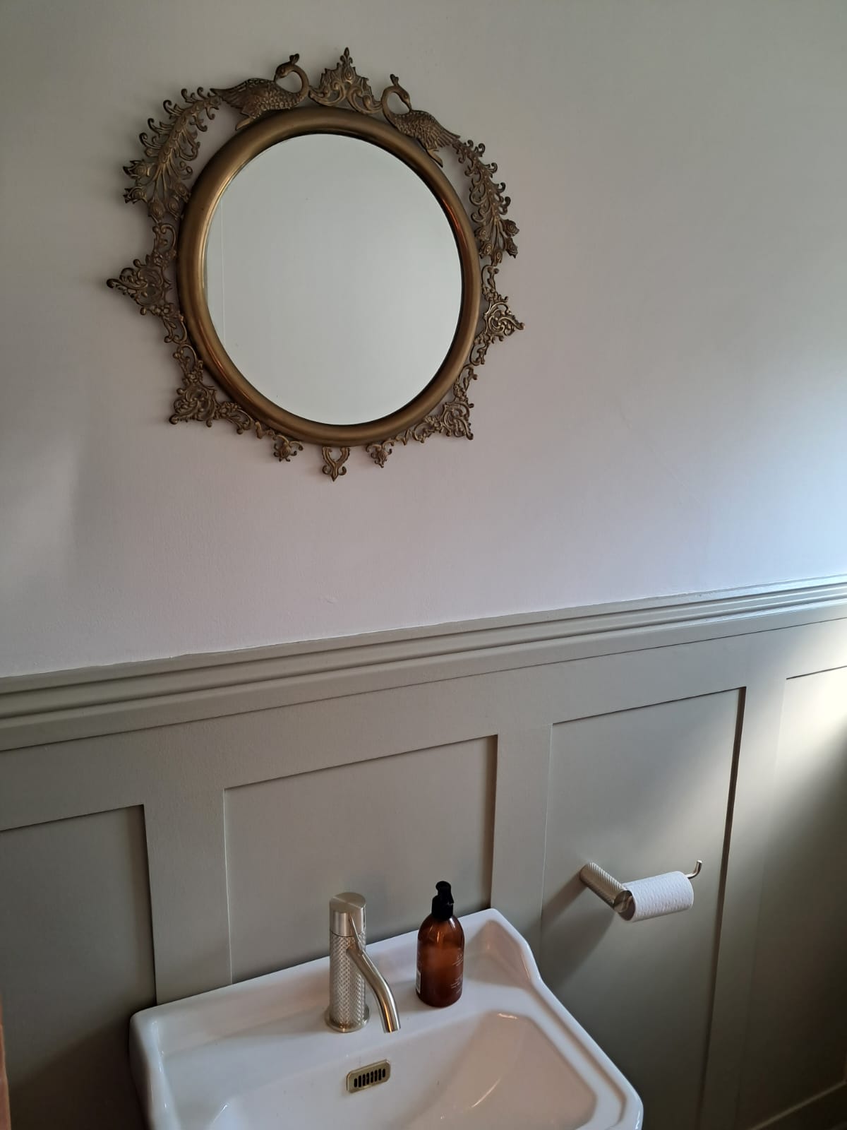 Refurbished bathroom basin and panelling by HeatOn