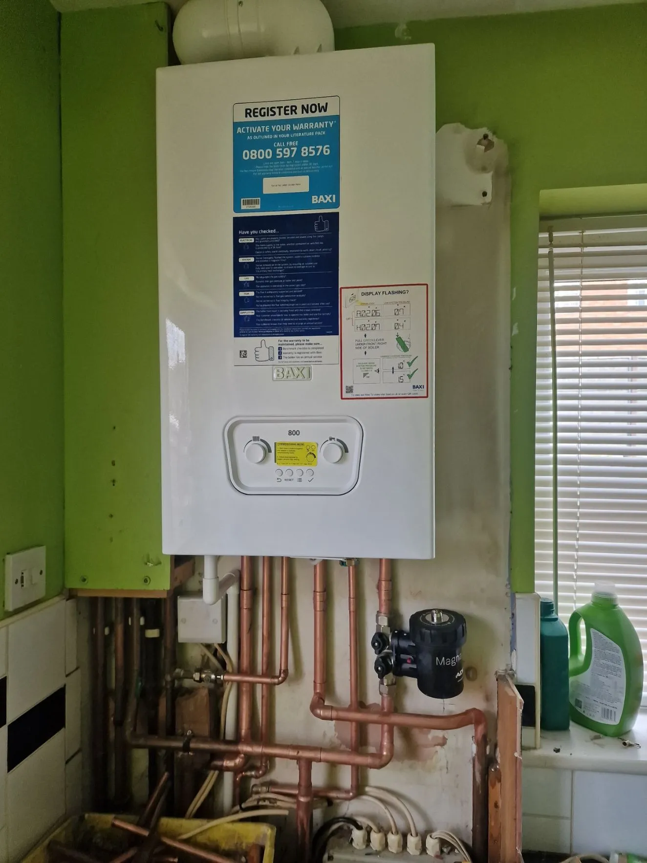 HeatOn engineer boiler repair with new copper pipework